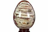 Colorful, Polished Petrified Wood Egg - Triassic #107398-1